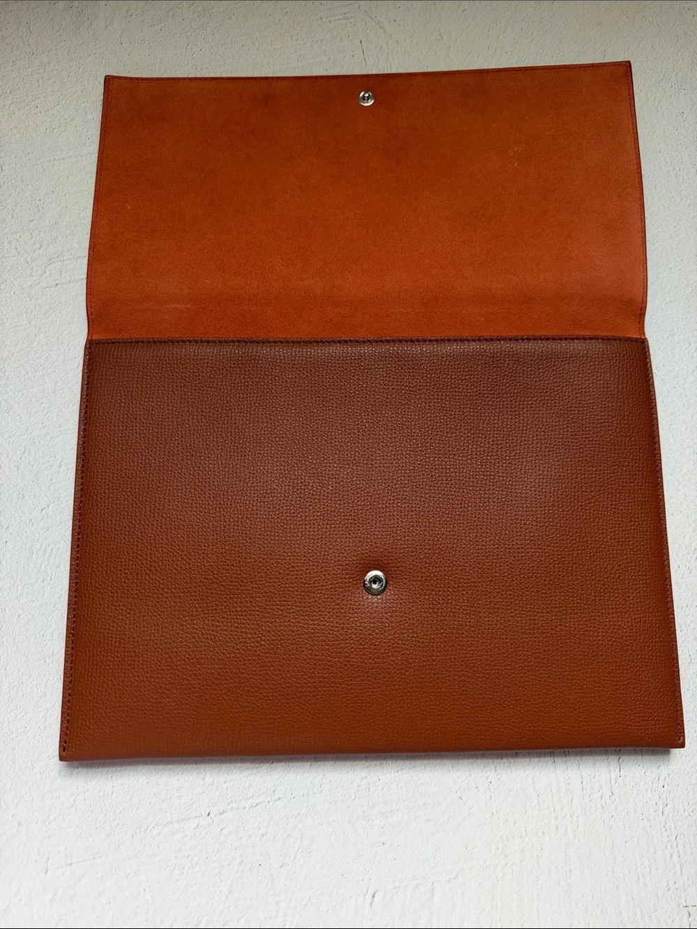 Salvatore Ferragamo Leather Envelope Clutch